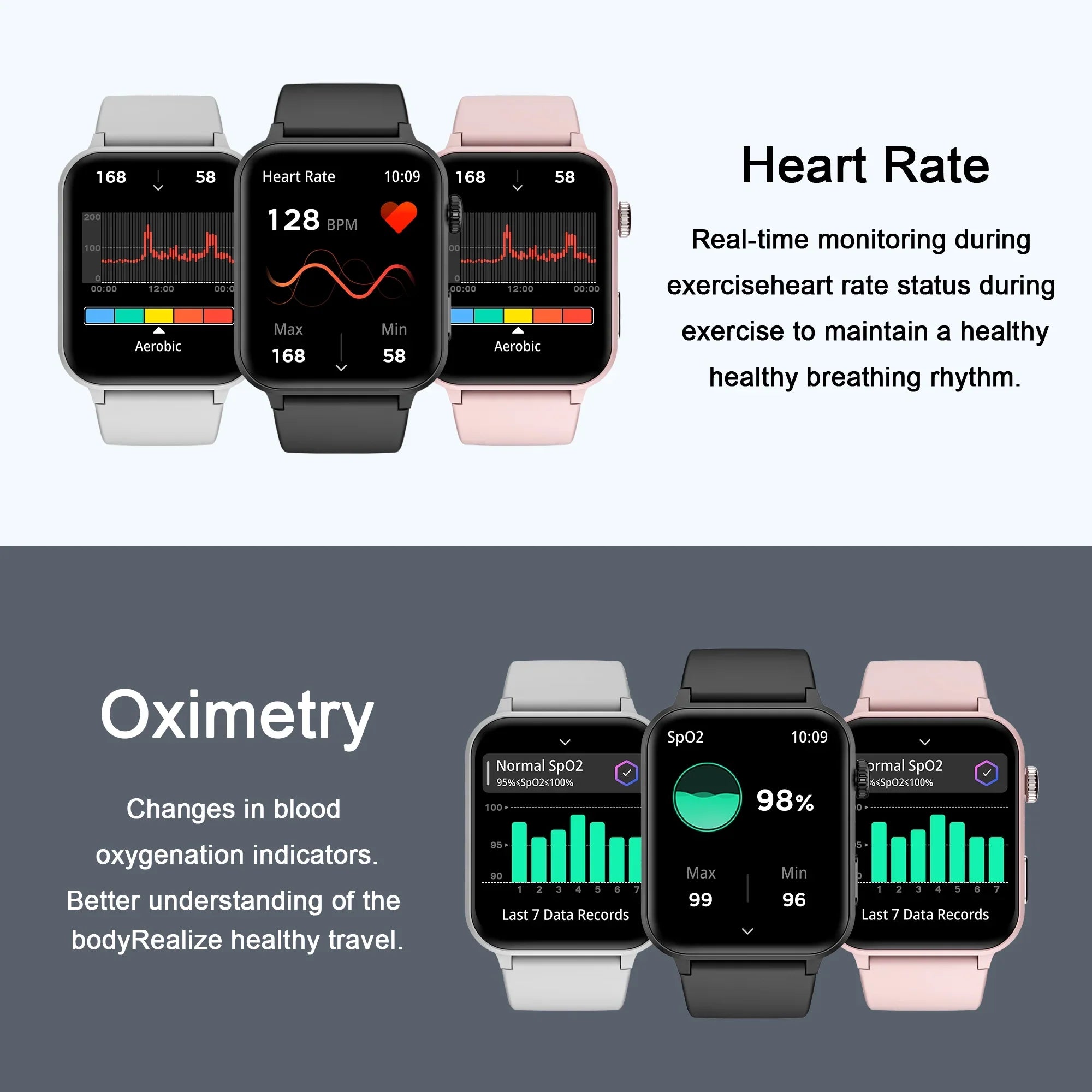 Blackview Smart Watch for Android and iOS, Fitness Tracker with Bluetooth Call, 1.83"  Touch Screen, Waterproof, 4 Mini Games,100+ Sports, Smartwatch with Voice Assistant, Romantic Gifts Set of 2
