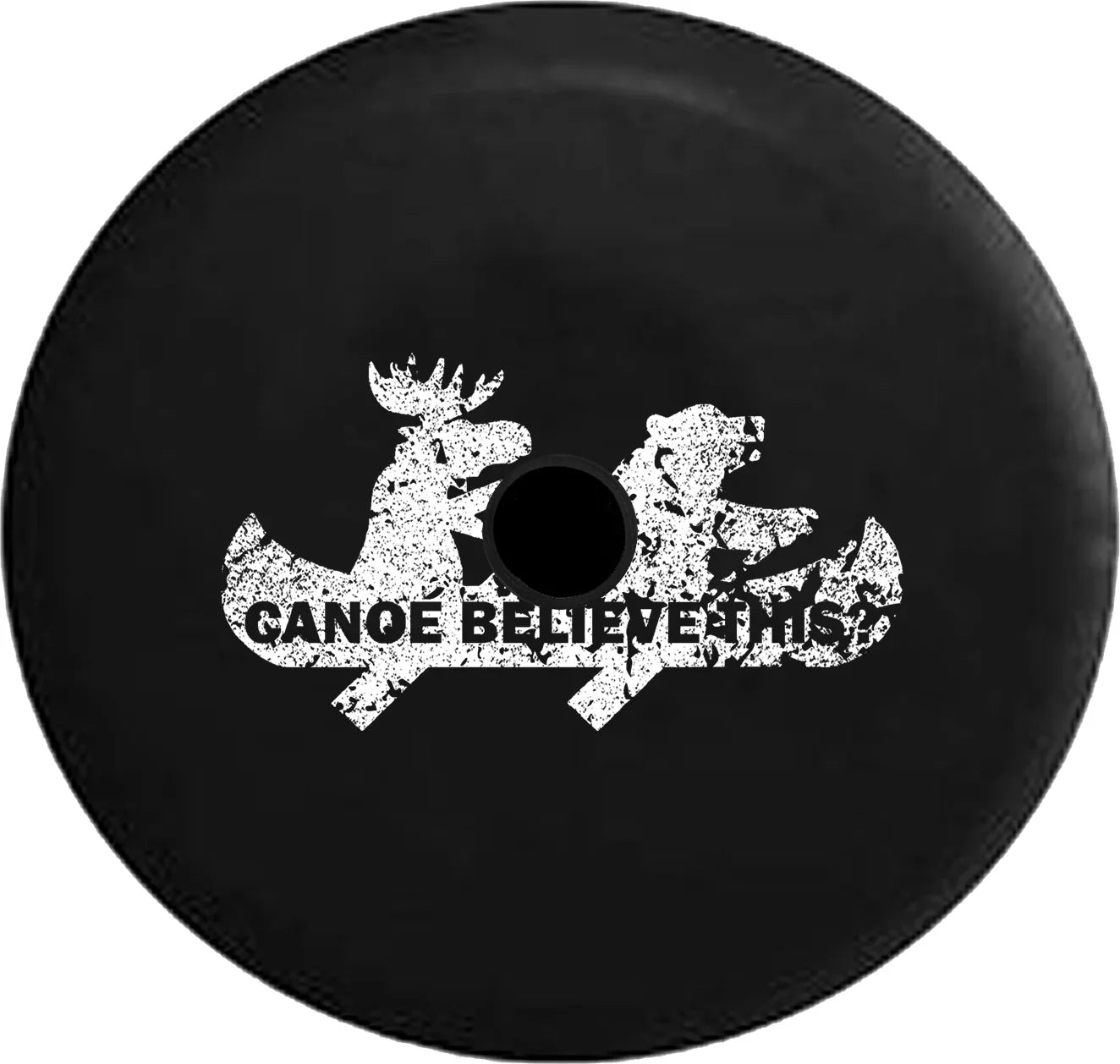 2018 2019 Wrangler  American Unlimited  Series with Backup Camera Hole Moose Bear Canoe Outdoors Funny Camping Jeep Spare Tire Cover Jeep  32 InchBack up Camera