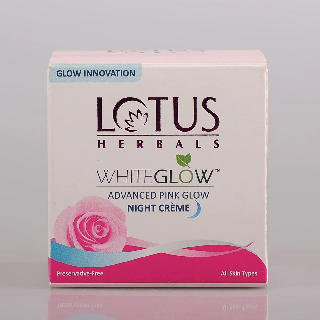 Lotus Herbals Whiteglow Advanced Pink Glow Night Cream| For All Skin Types | 50g