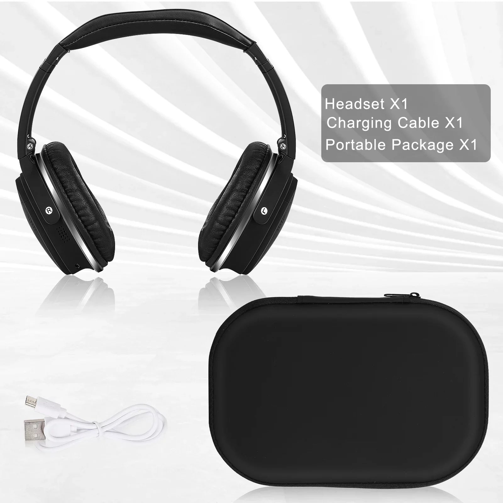 UrbanX UX35 Wireless Bluetooth Stereo Earphones with High Resolution Audio, Deep Bass, Superior Comfort Over The Ear Headphones with Mic for  Wildfire E2 Phone Call Support