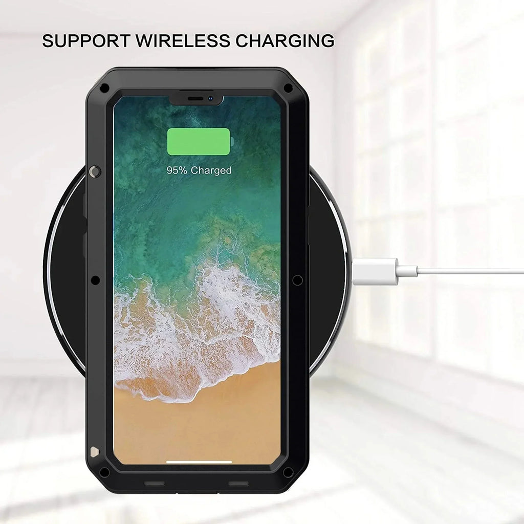 Gorilla Glass Aluminum Metal iPhone 13 Pro Case (Silver) Heavy Duty Military Grade Shockproof and Scratch Resistant Protection, Rugged Outdoor Travel