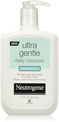 Neutrogena Ultra Gentle Foaming Daily Cleanser 12 oz (Pack of 2)