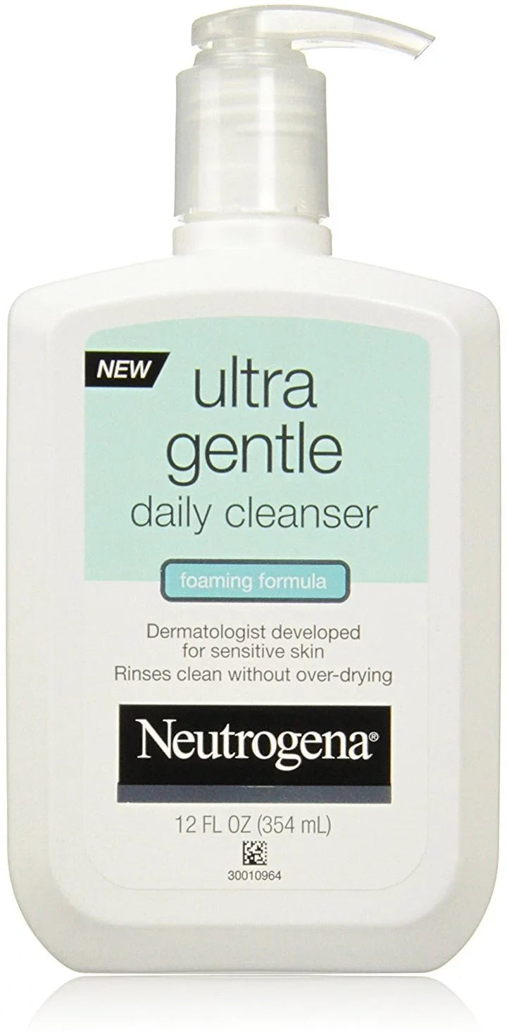 Neutrogena Ultra Gentle Foaming Daily Cleanser 12 oz (Pack of 2)