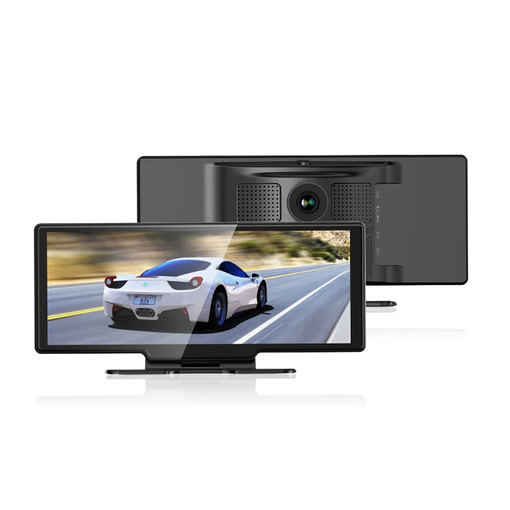 4K Front & Rear  Dash Camera with 10.26 Inch Touchscreen - Android Auto Compatible, Built-in WiFi, G-Sensing, Loop Recording, Hands-Free Calling