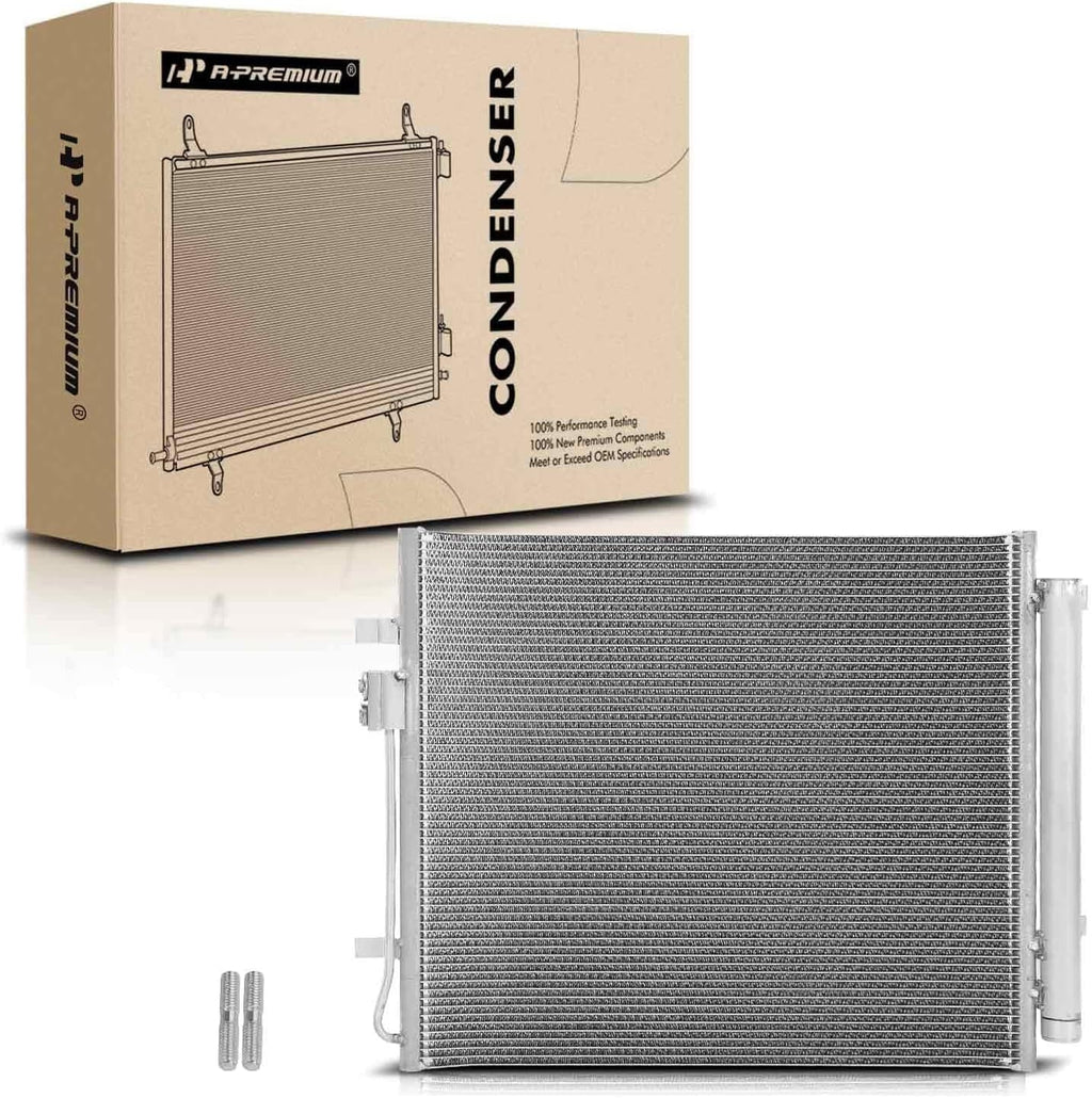 A-Premium Air Conditioning A/C Condenser Compatible with Kia Sorento 2021-2022 & Hyundai Santa Fe 2021-2022, Santa Cruz 2022, 2.5L, Replace# 97606Q5250