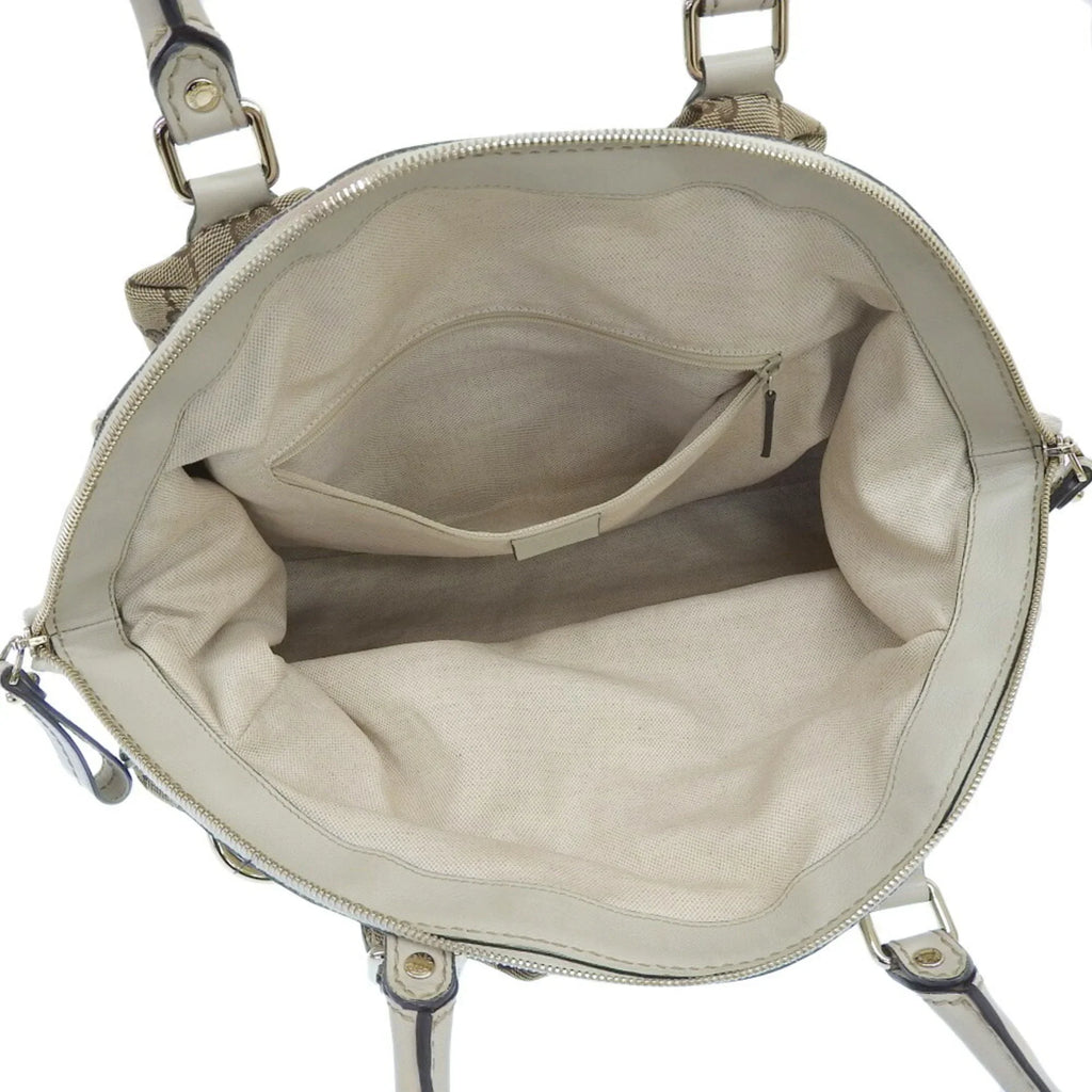 Pre-Owned Gucci  handbag tote bag  canvas leather beige 223974 506631 (Good)
