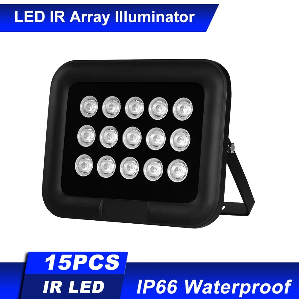15pcs Array   Infrared Illuminator, Wide Angle Long Range Night Vision, Outdoor Waterproof, Suitable for  Cameras