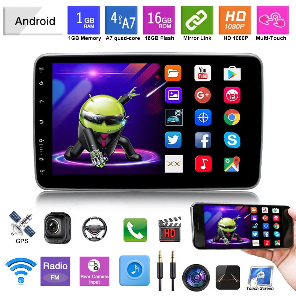 kydely  10 Inch On-Board Android 9.1  Wifi Dual Din Touch Screen Player Navigation