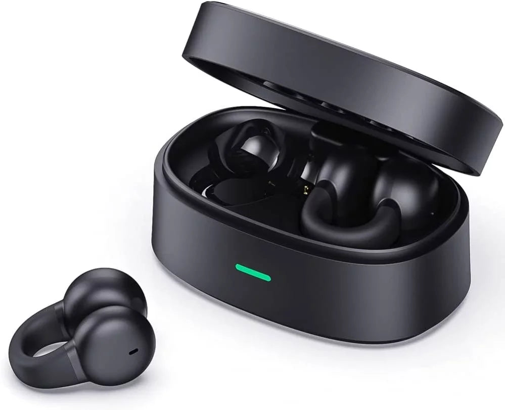 Wireless Ear-Clip  Earphones for Samsung Galaxy Z Fold5/Flip5 Phones - Bluetooth Earbuds Bone Conduction Headphones True Stereo Charging Case Hands-free D9G Compatible With Galaxy Z Fold5/Flip5