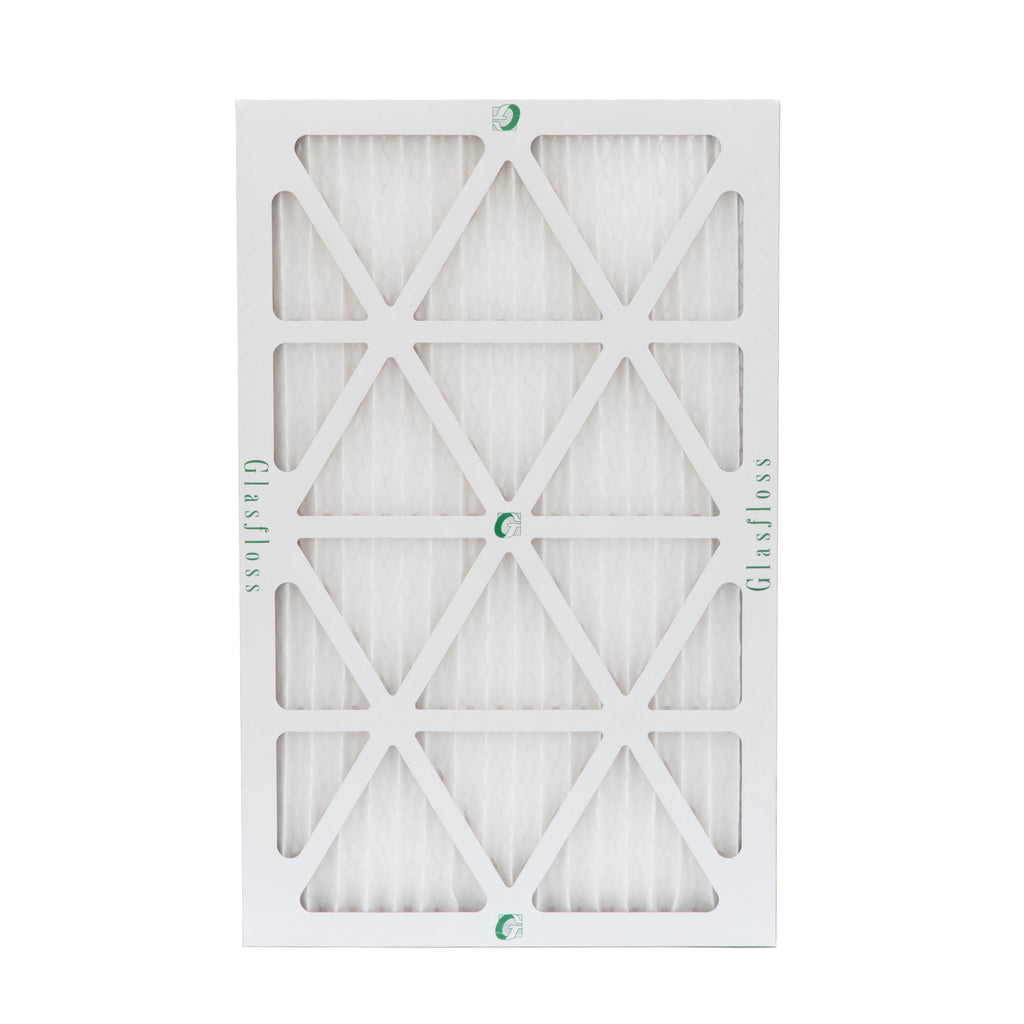 12 Pack of 10x24x1  10 Pleated Air Filters by Glasfloss. Actual Size: 9-1/2 x 23-1/2 x 7/8