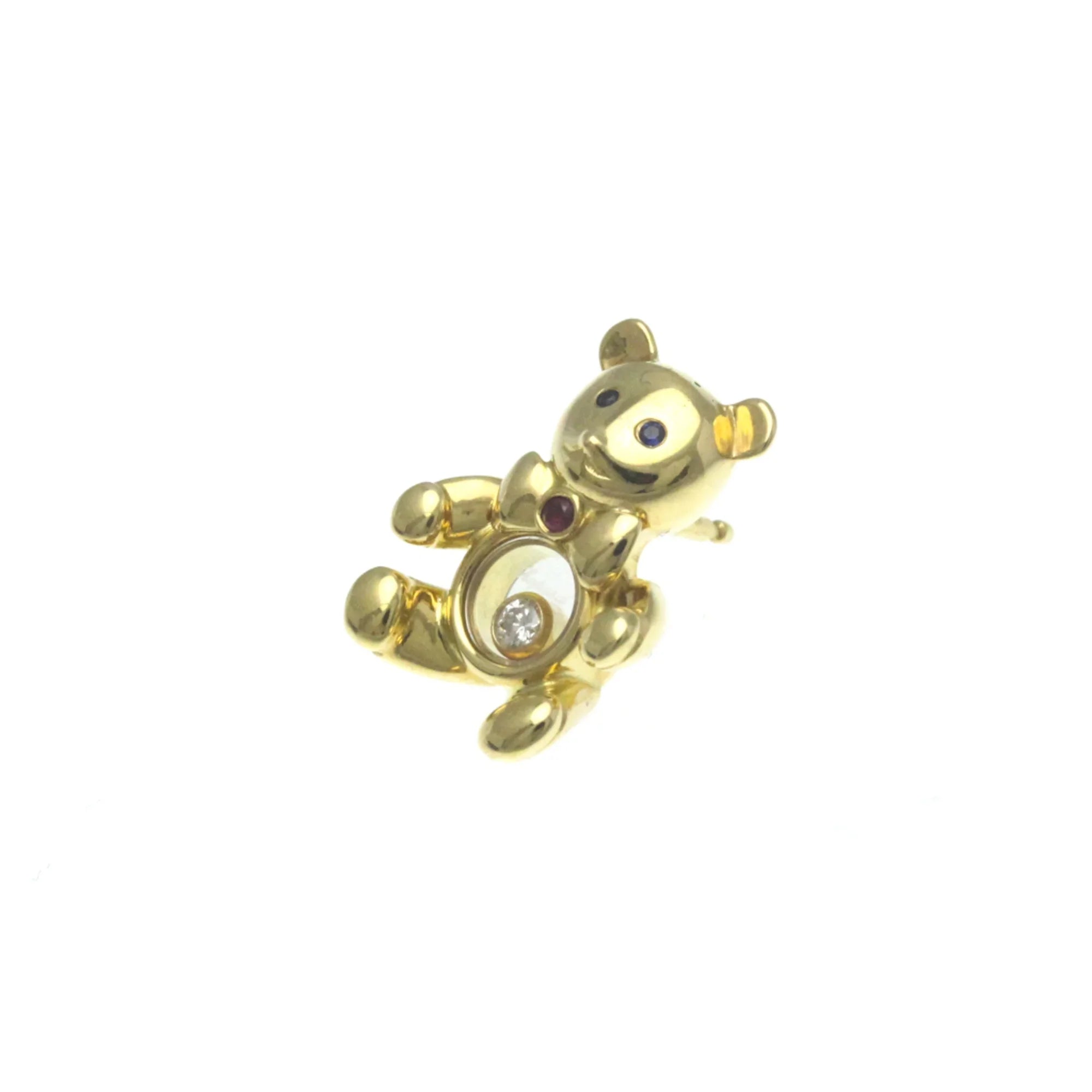 Pre-Owned Chopard Bear Brooch 90/2188-20 Yellow Gold (18K) Diamond,Ruby,Sapphire Brooch Gold (Good)