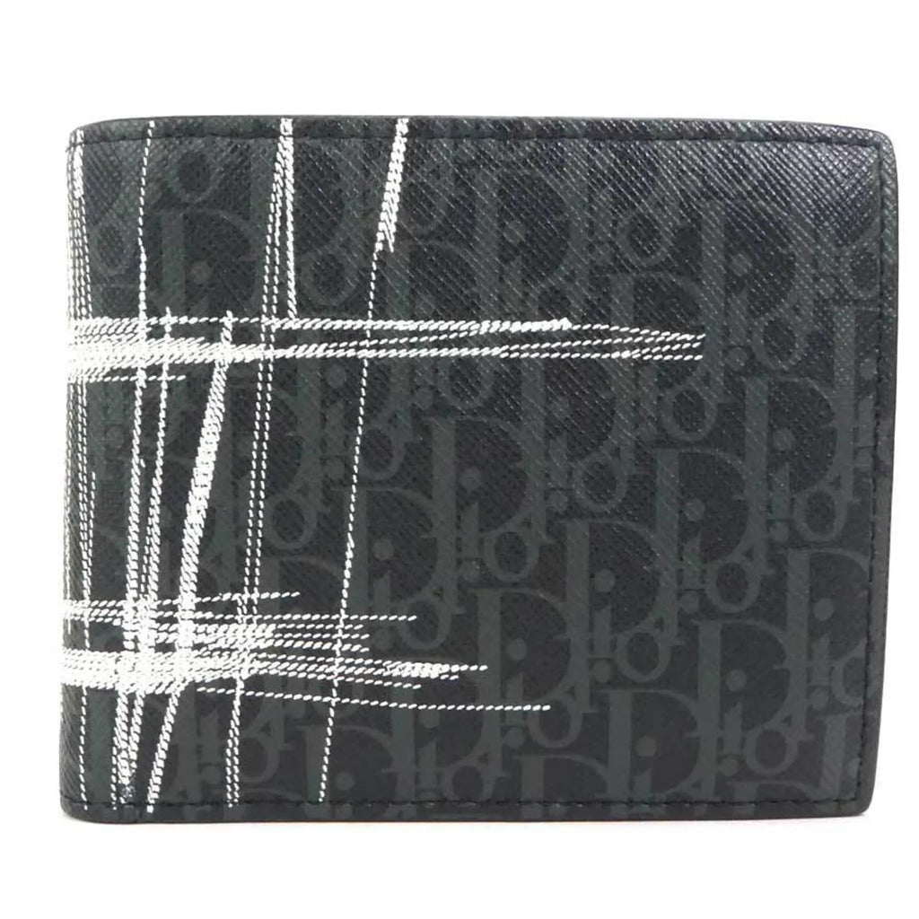Pre-Owned Dior Homme   folio wallet leather black series men (Good)