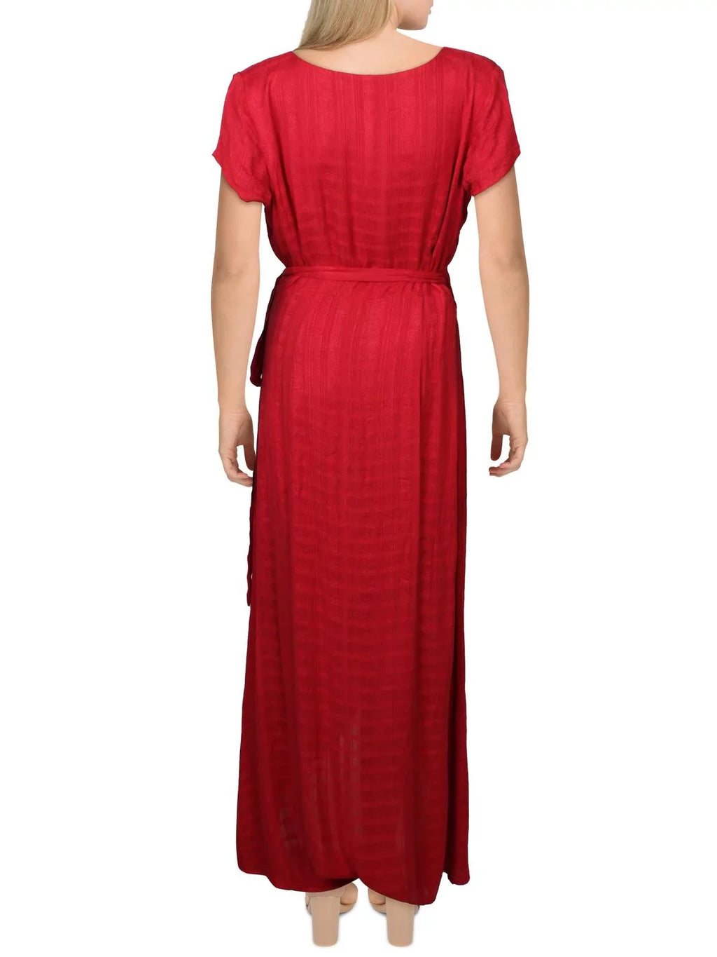 Women’s L Space Goa Cover-Up Maxi Wrap Dress, Red, Medium