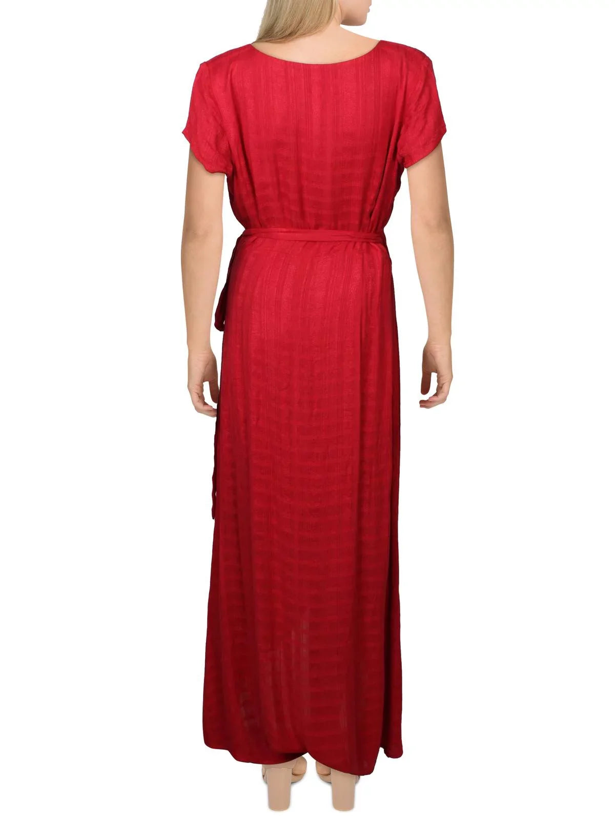 Women’s L Space Goa Cover-Up Maxi Wrap Dress, Red, Medium