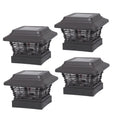 Better Homes & Gardens Solar Powered 4'' x 4'' Post Light,  Light (4-Pack)