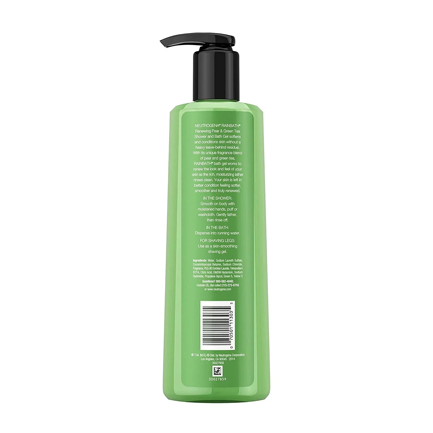 2 Pack Neutrogena Rainbath Pear and Green Tea Shower and Bath Gel 16 Ounce
