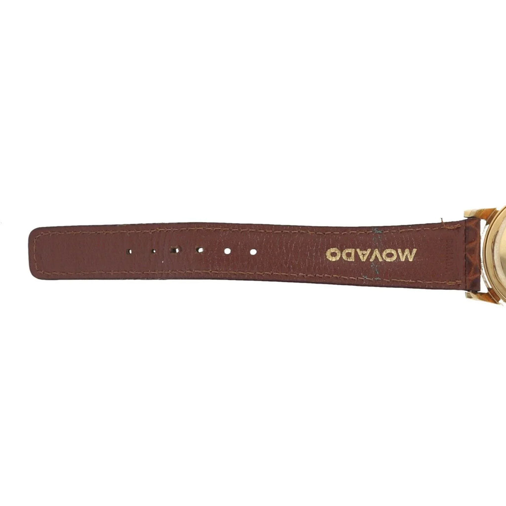 Movado Chronometre 1231 18k Yellow Gold 34mm Leather Automatic Wrist Watch