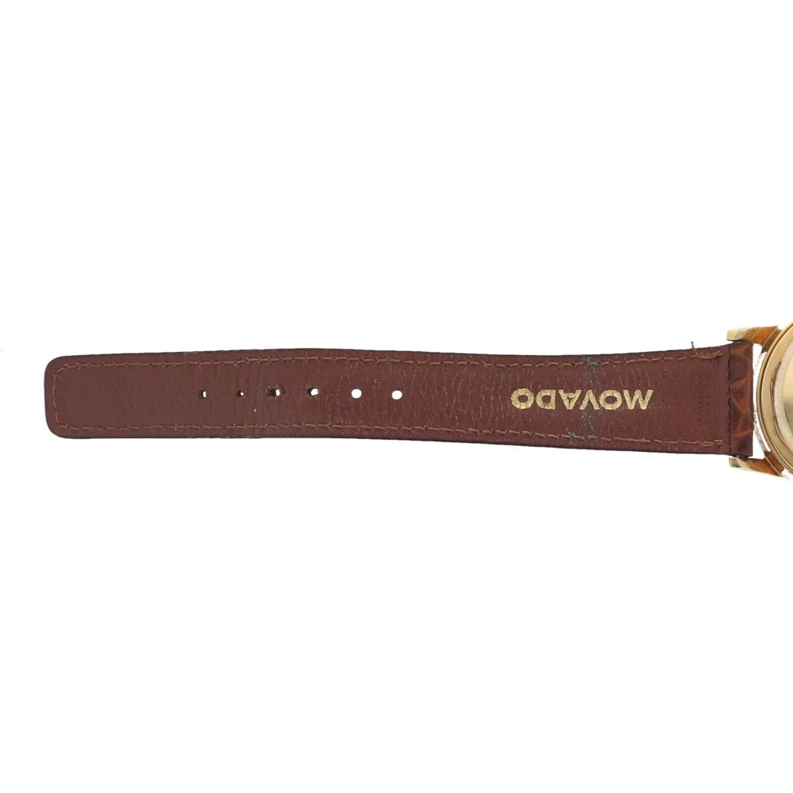 Movado Chronometre 1231 18k Yellow Gold 34mm Leather Automatic Wrist Watch