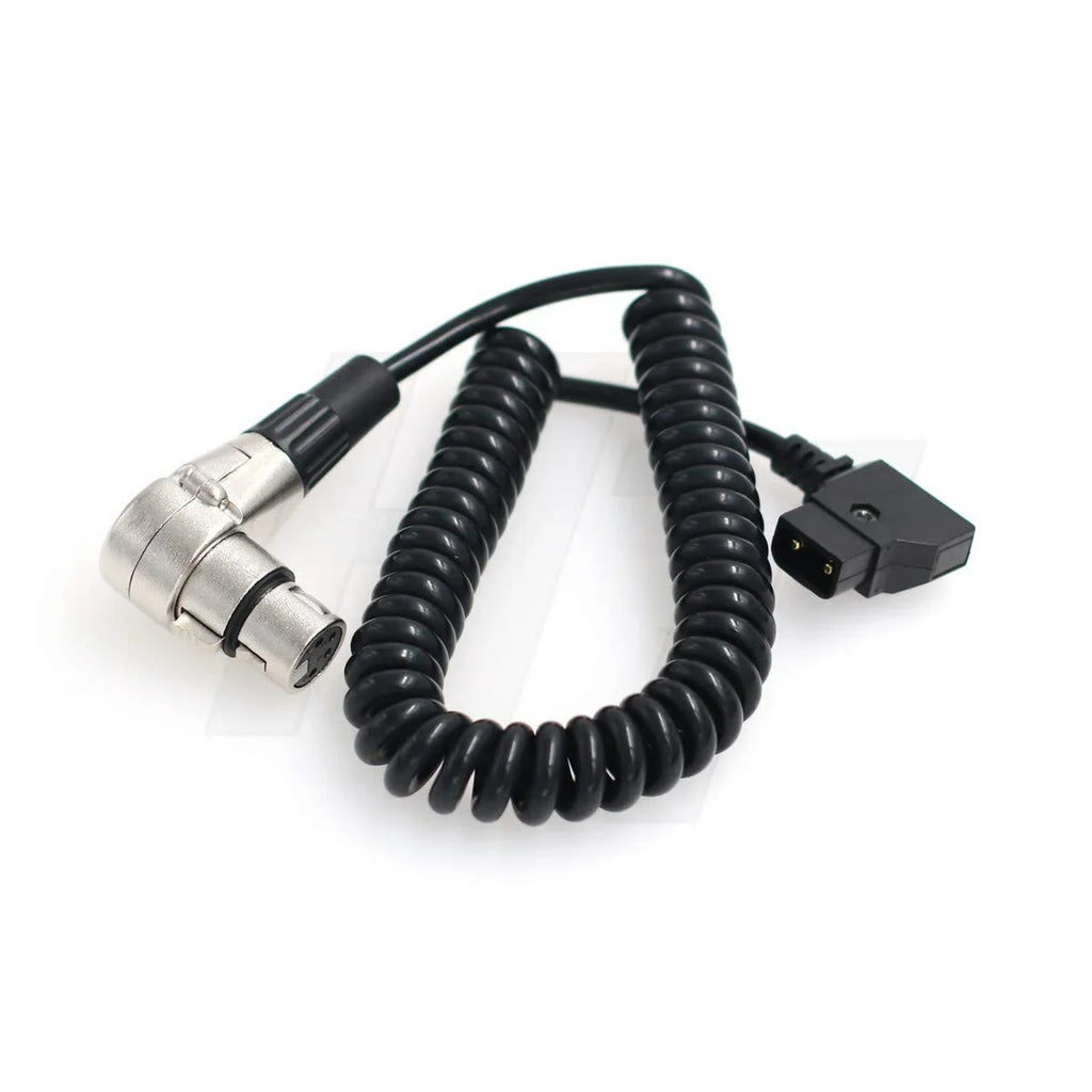 Right Angle  4 Pin Female D-tap Coi Power Cable for Sony F3 F5 Venice, Canon C300  C700, Blackmagic