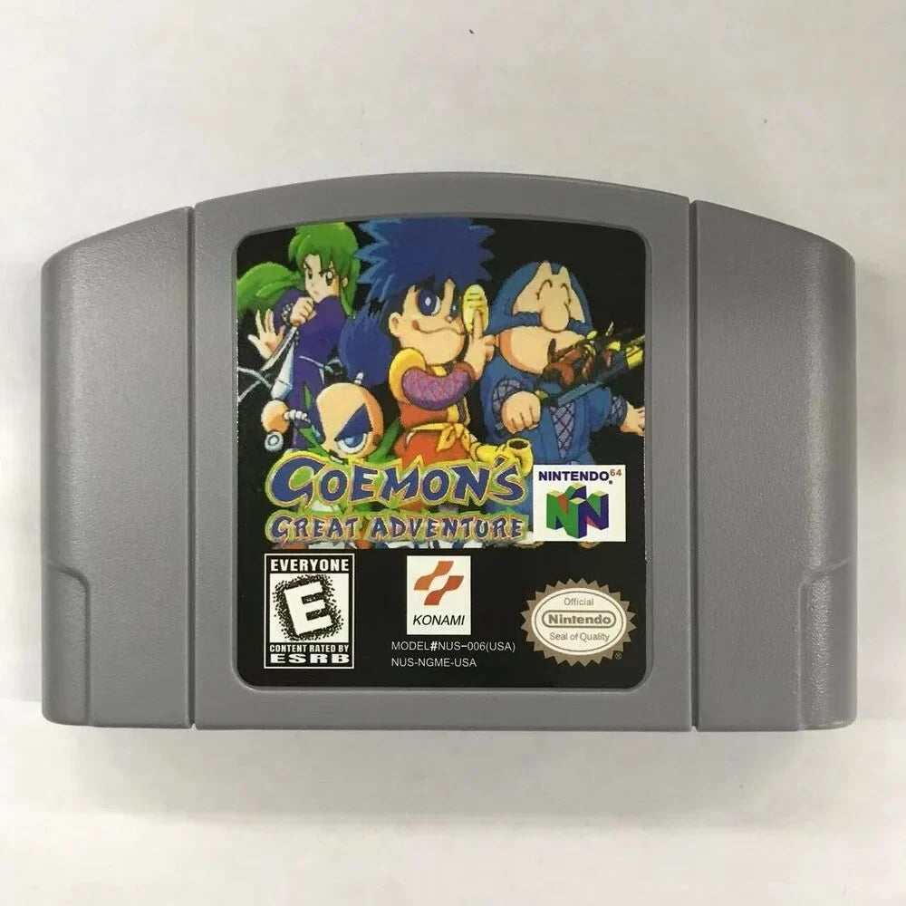 Goemon's Great Adventure Video Game Cassette Card for Nintendo N64 Game Boy-