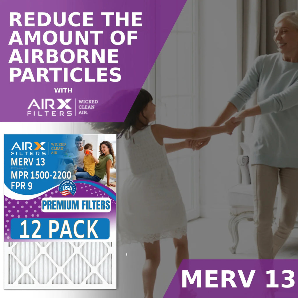 16x30x1 Air Filter  13 Rating, 12 Pack of Furnace Filters Comparable to  1500 - 2200 &  9 - Made in  by     .
