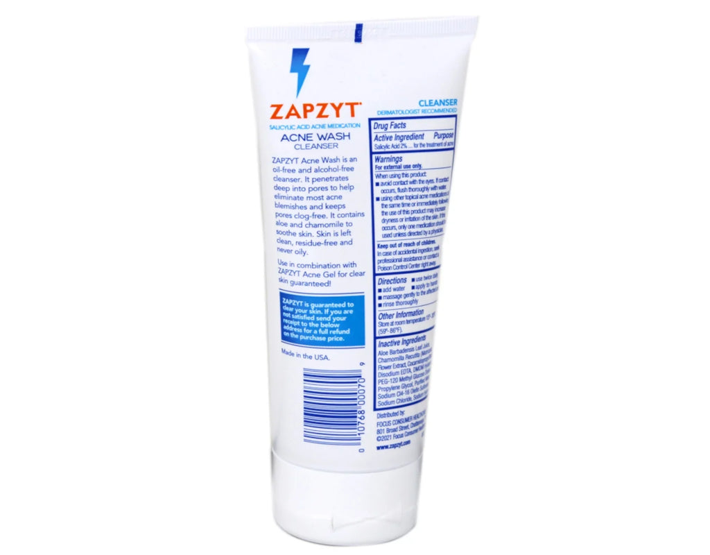 Zapzyt Acne Wash Cleanser Oil Free, 6.25 Oz. - Pack of 6