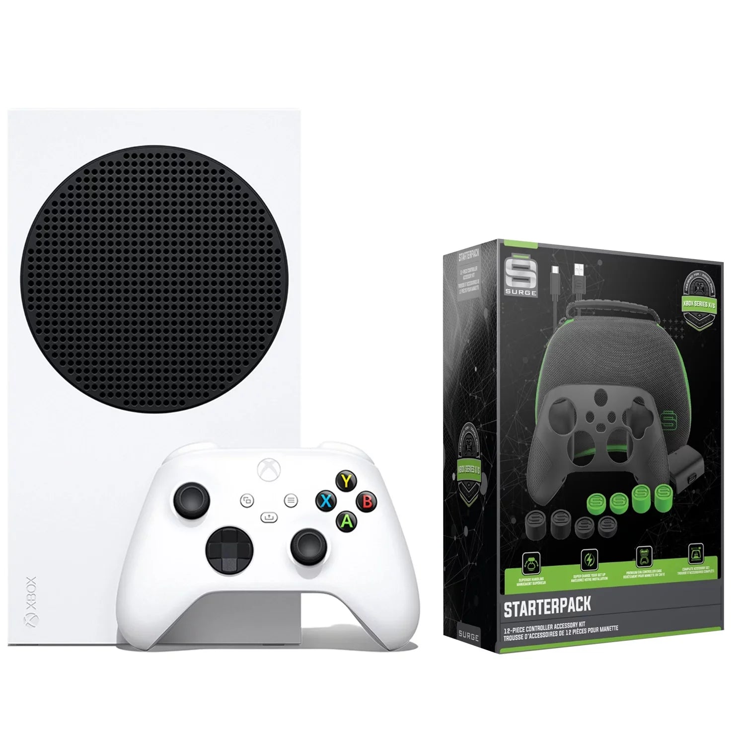 Microsoft Xbox Series S 512GB Console with StarterPack 12 Piece Accessory Kit Bundle