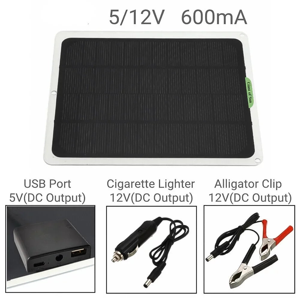 22W 12V Portable Solar Battery Charger & Maintainer - Solar Panel-Built - in Intelligent Charge Controller-Solar Powered Charger for Automobile Car , etc…