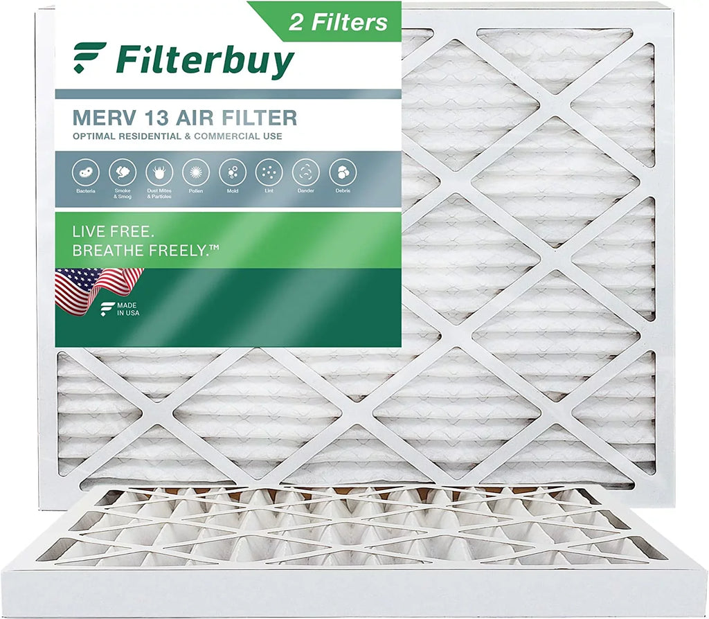 Filterbuy 18x25x2  13 Pleated   Furnace Air Filters (2-Pack)