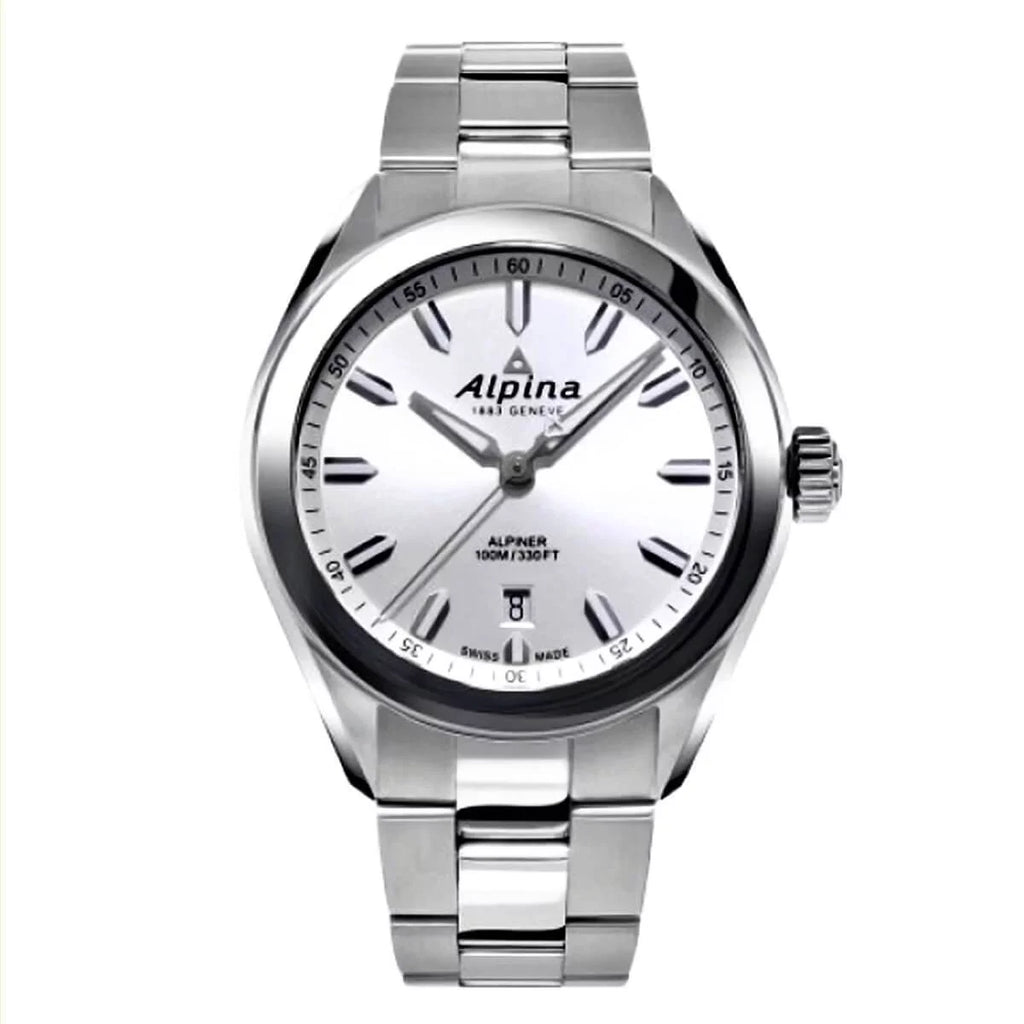 Alpina -240SS4E6B Men's Alpiner Quartz Silver Dial Watch