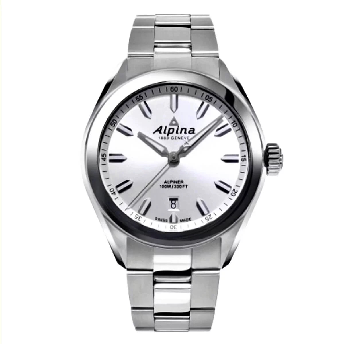 Alpina -240SS4E6B Men's Alpiner Quartz Silver Dial Watch