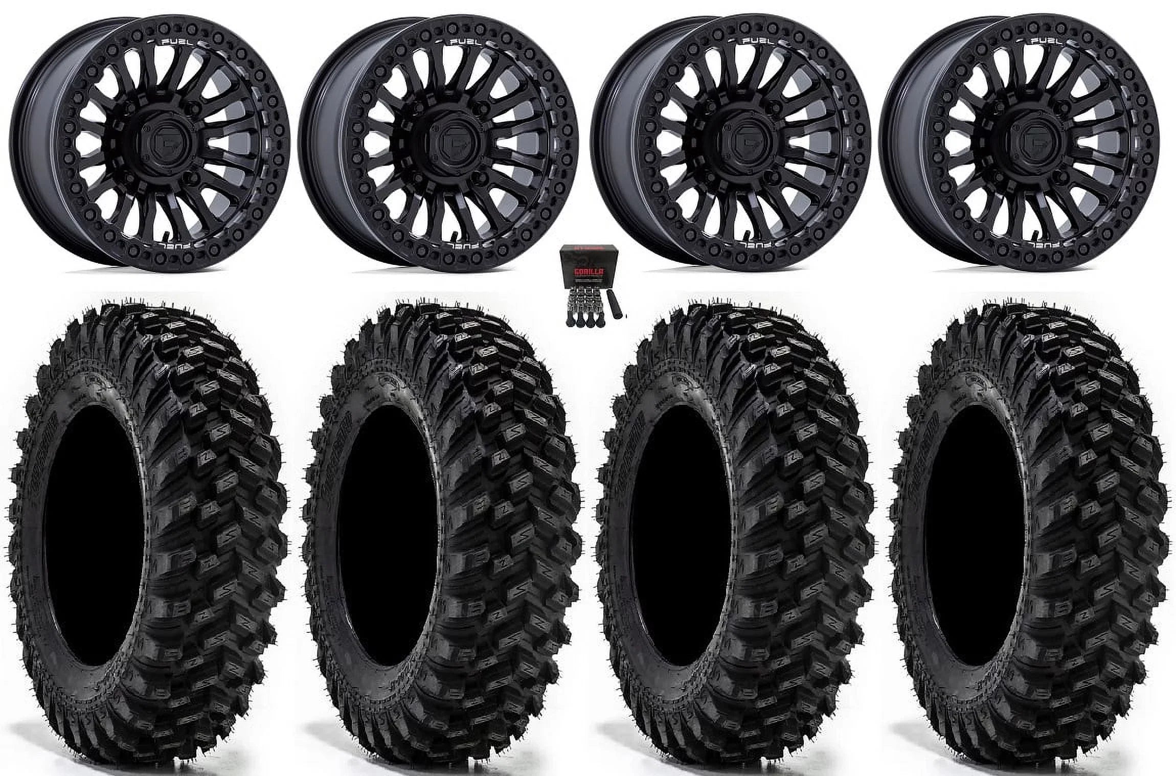 Fuel Rincon Bdlk 15" Wheels Bk 35" Warrior  Tires Sportsman  Ranger