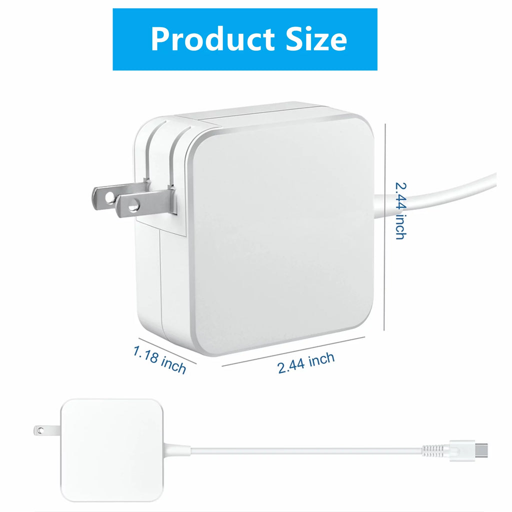 Compatible White 45W  Adapter Charger Power -C Cord Replacement for  Latitude 7285 7390 2-in-1