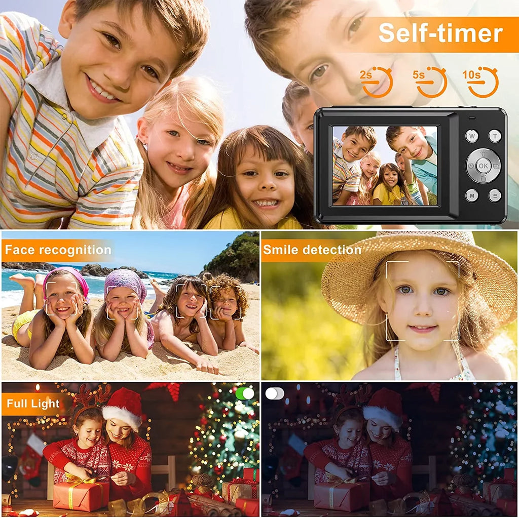 Digital Camera,  1080P Digital Camera for Kids Video Camera with 32GB  16X Digital Zoom, Compact Point