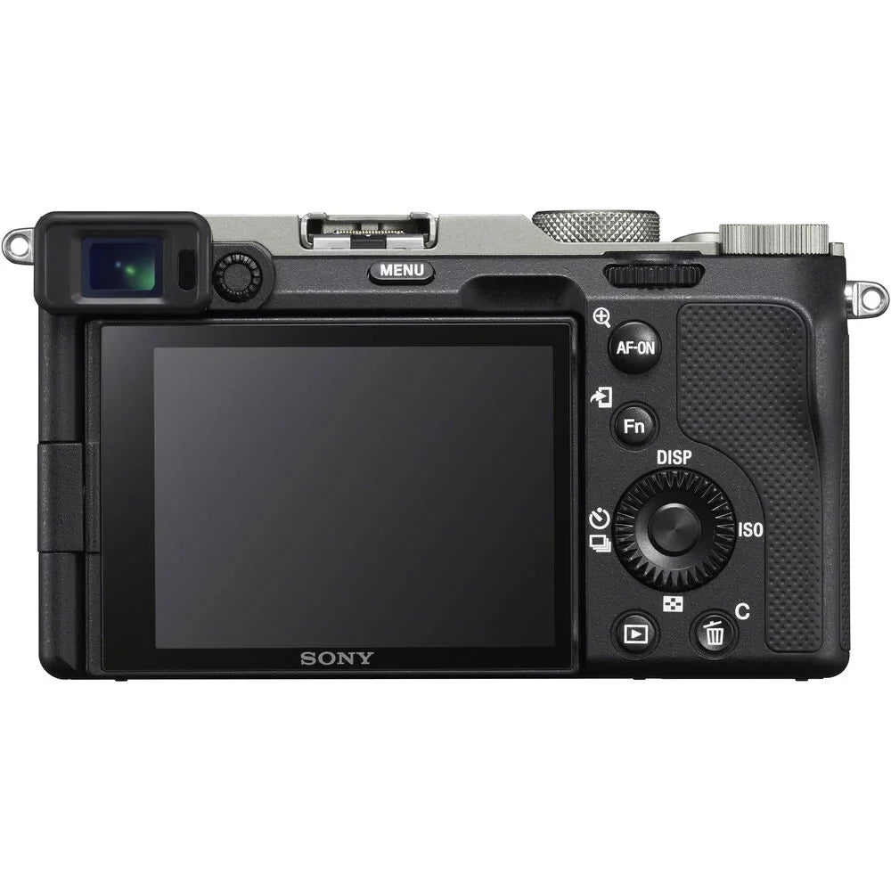 Sony a7C Camera (Silver) with 24-70mm f/2.8  Lens + 0.43X Wide Angle Lens + 2.2x Telephoto Lens + Flash + 64GB Memory Card + -- Filters + Wrist Grip - International Version