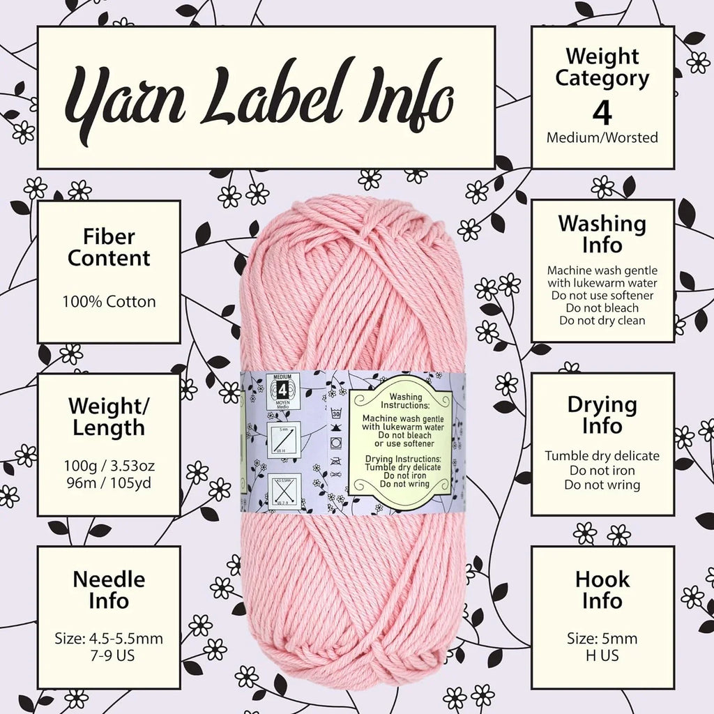 Jubileeyar Daity Light Yar - Worsted Weight Cotto - 100G/Skei - Shades Of Blue - 4 Skeis