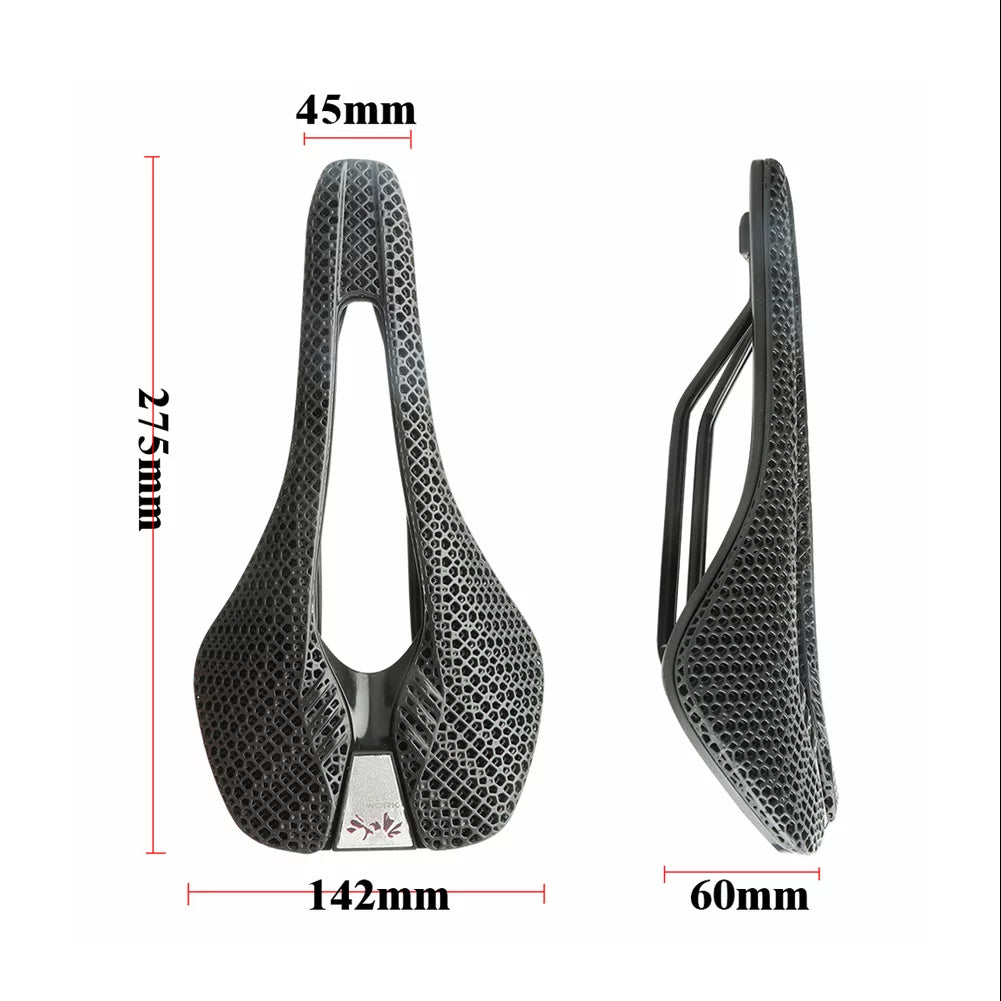 30CRMO 3D Printed Saddle  Mountain Road Cycling Saddle Comfortable Honeycomb Structure Hollow Cushion