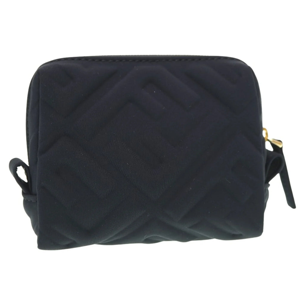 Pre-Owned Fendi Makeup Pouch 8N0179 Nylon Black 0061FENDI 6A0061ZE5 (Like New)