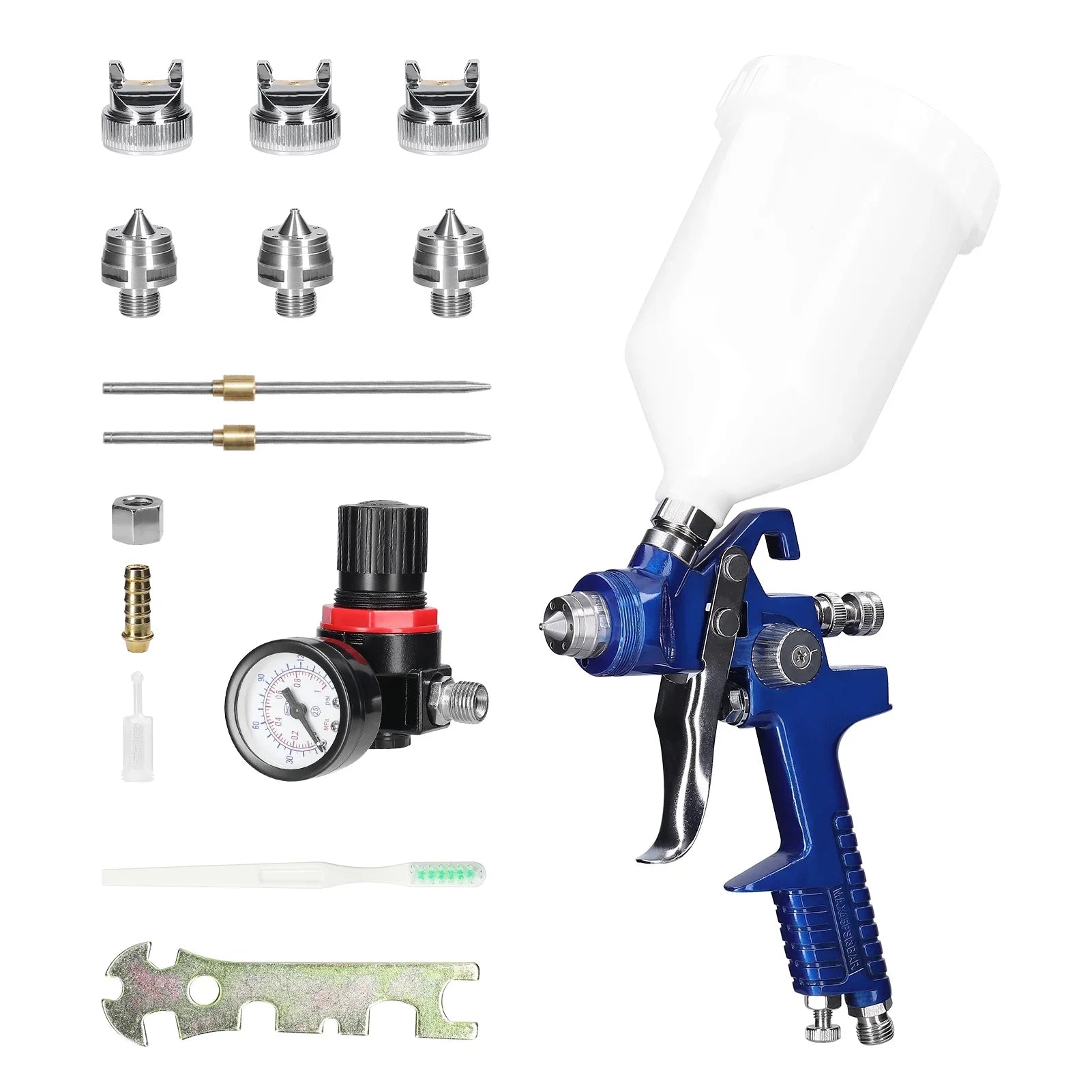 Pinnaco  Car Paint Spraying Tool Set, Large Capacity Air Sprayer, Stainless Steel Airbrush Kit, Auto Paint Repairing Device