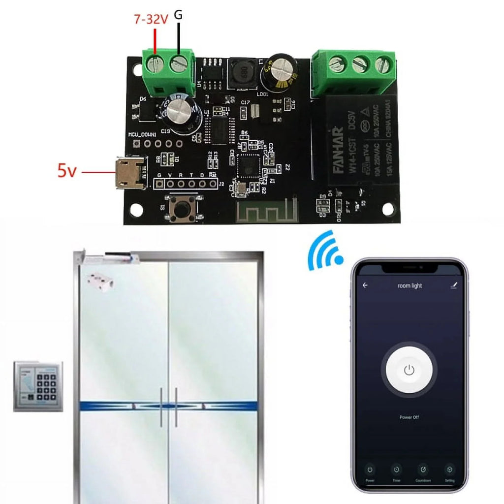 WiFi Relay Tuya Smart Switch Module 12V Smart life  Remote Control Timer  Inching Self-Locking Work with Alexa Google Home