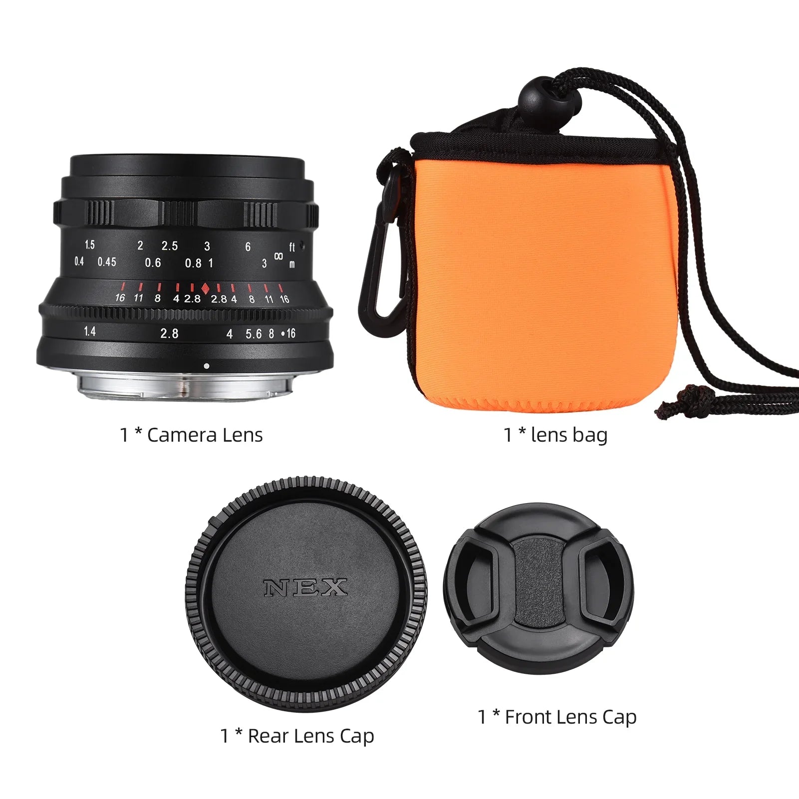 Dcenta Full Frame Camera Lens with Large Aperture Manual Focus for Sony A7/A7II/A7R/A7RII/A7S/A7SII/A6500/A6300
