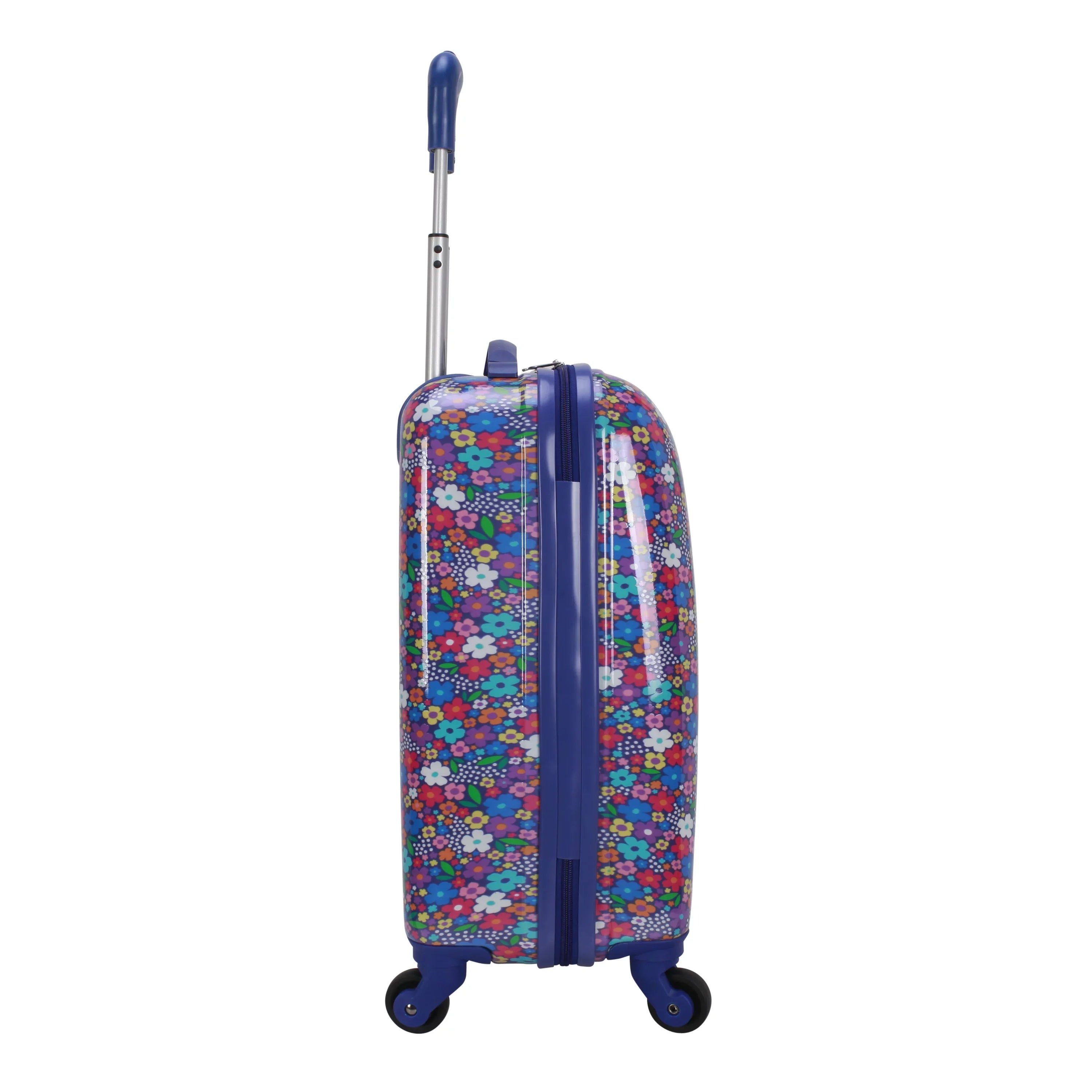 Protege 20 inch Hardside Kids / Child Pilot Travel Carry-on Luggage, Flower Print, Child