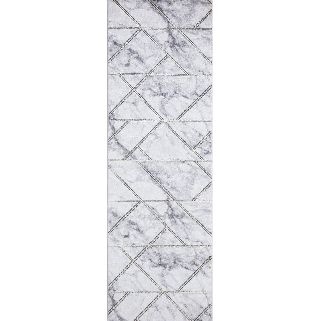 Concord Global Trading Concord Global Brighton Collection Bellucci Area Rug Silver/Ivory /Gray 7'10''x10'6" 8' x 10' Living Room