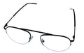 Jones New York Mens Matte Black Rimless Metal Eyewear Aviator Frame. J359. 53mm