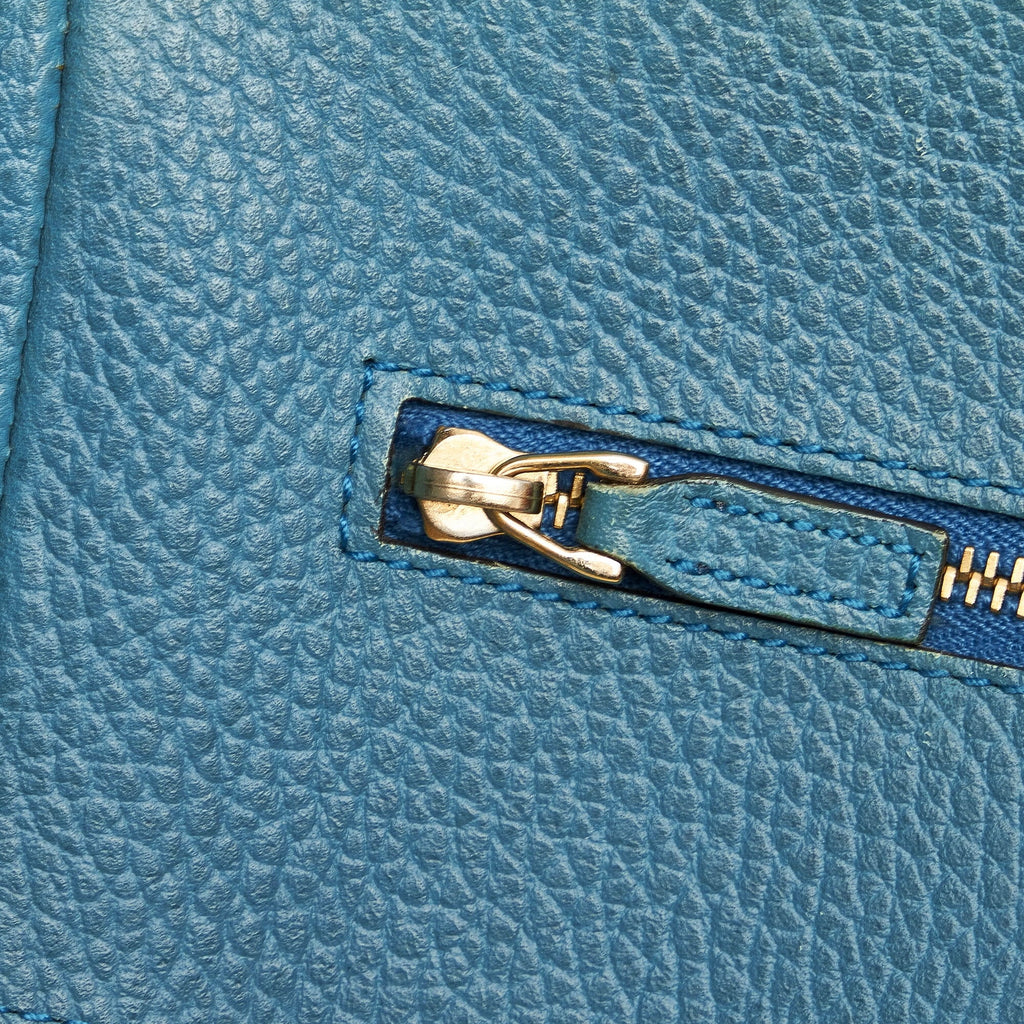 Pre-Owned Authenticated Gucci Medium Swing Tote Bag Calf Leather Blue Women (Good)