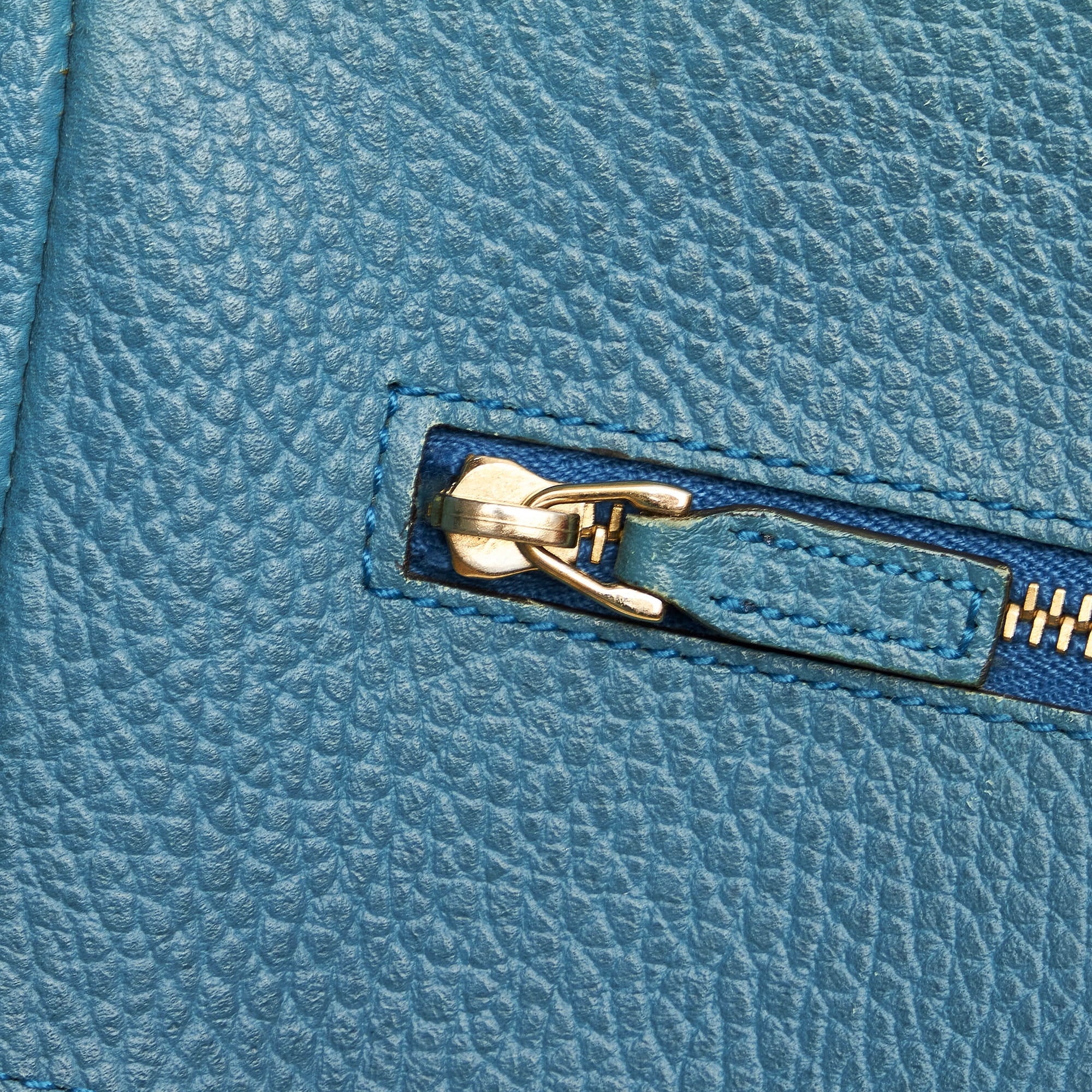 Pre-Owned Authenticated Gucci Medium Swing Tote Bag Calf Leather Blue Women (Good)