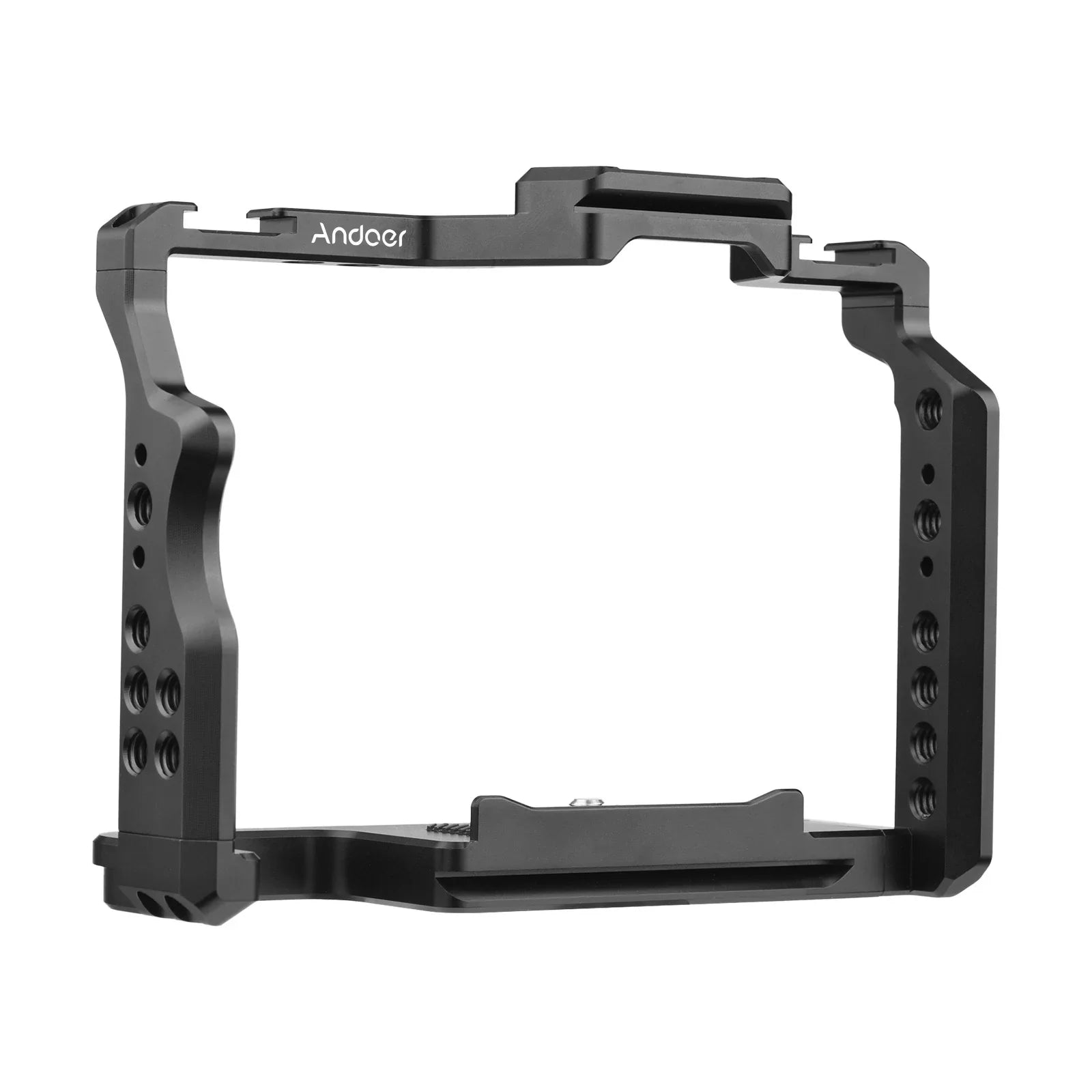 Andoer  Cage Aluminum Alloy Video Cage with Dual Cold Shoe Mounts Numerous 14 Inch Threads Replacement for Sony A7IV/ A7III/ A7II/ A7R / A7R / A7S