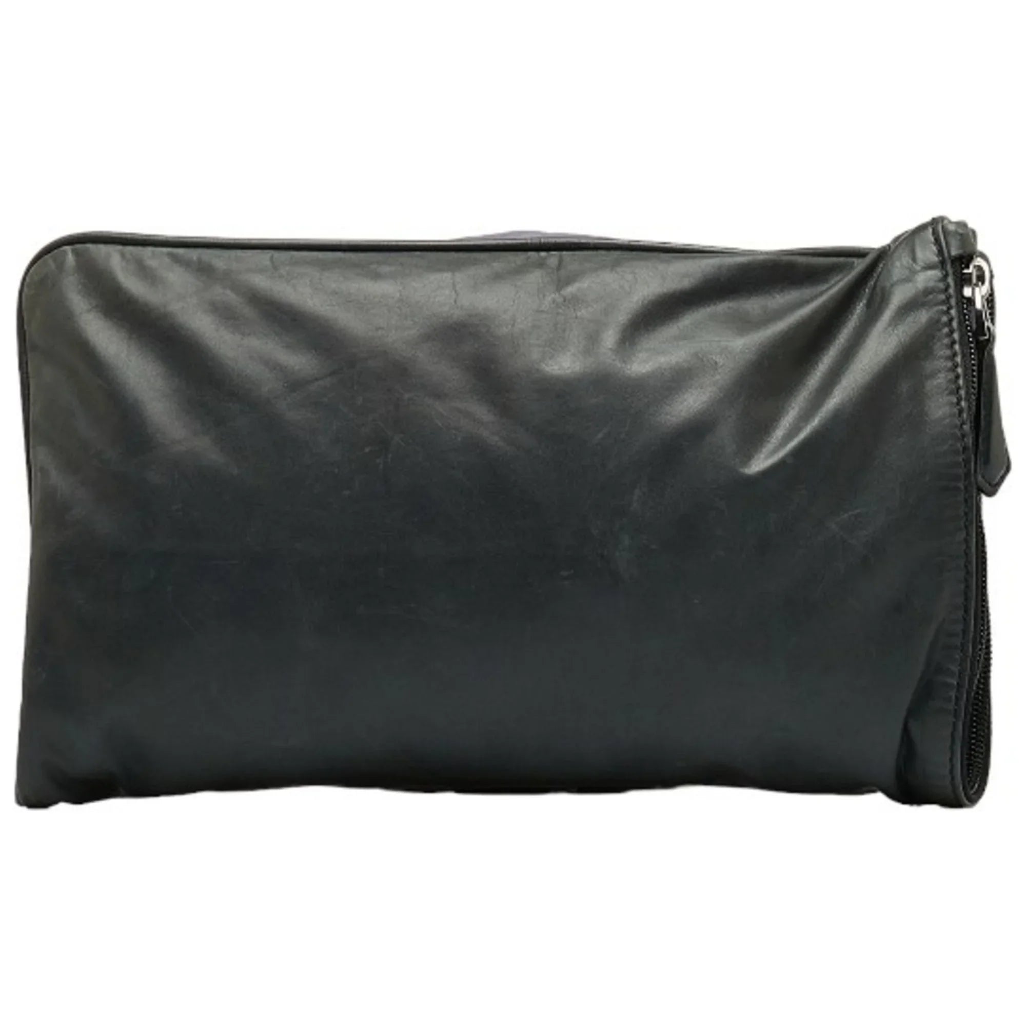 Pre-Owned Berluti Second Bag Clutch Gray Purple Leather Men's (Good)