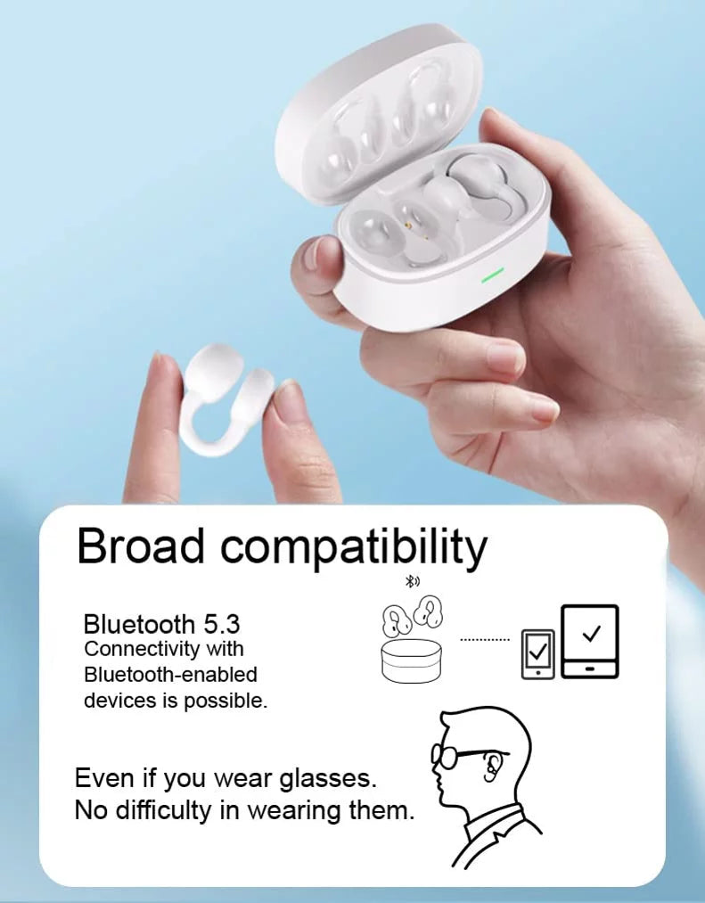 Wireless Ear-Clip  Earphones for Samsung Galaxy XCover / XCover6 Pro - Bluetooth Earbuds True Stereo Charging Case Hands-free Mic Headset for Samsung Galaxy XCover / XCover6 Pro