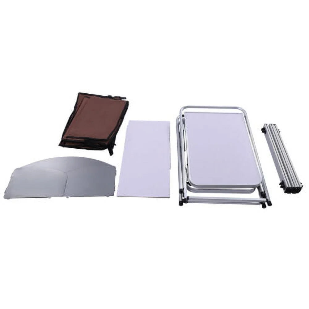 Folding Camping Kitchen Table Picnic Cabinet Table Portable Cooking Storage Rack